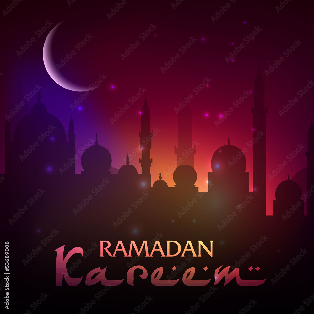 Concept for Muslim community Holy Month of Ramadan Kareem.