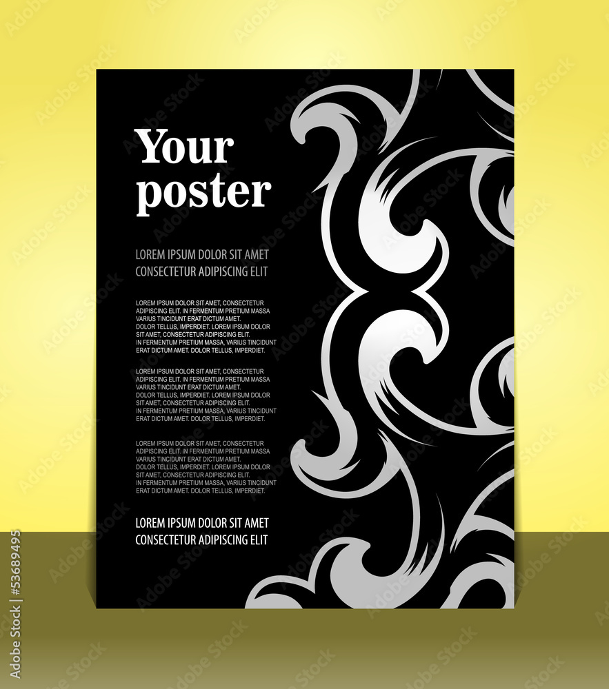 Decorative flyer design content background