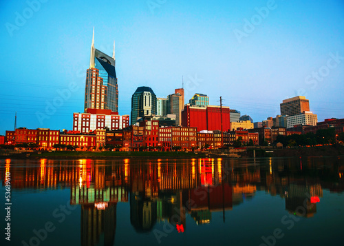 Obraz na płótnie Downtown Nashville cityscape in the morning w salonie