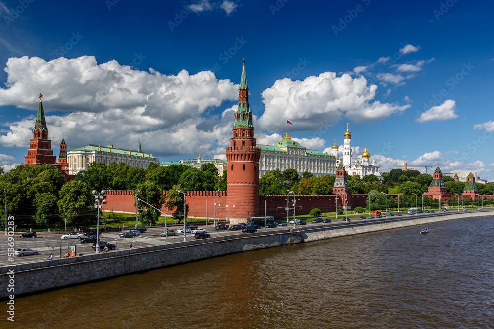 Moscow Kremlin and Moscow River Embankment, Russia