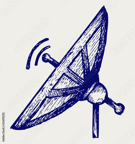 Radar. Doodle style