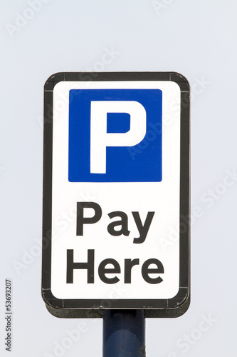 Car Park Pay Sign