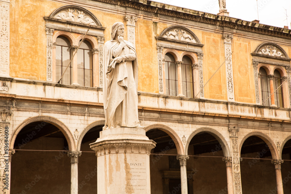 Dante Alighieri Statue in Verona	
