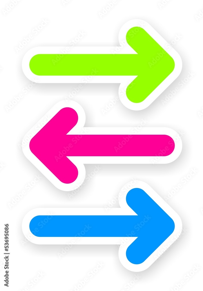 set of color arrows stickers set of color arrows stickers