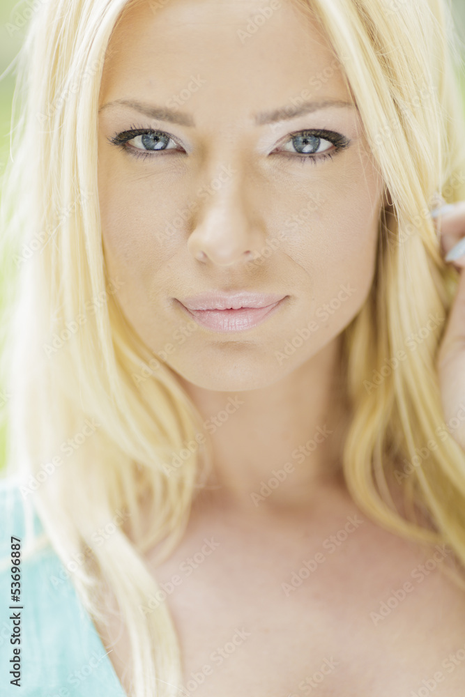 Portrait of the young blond woman Portrait of the young blond woman