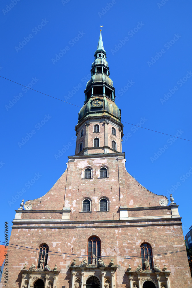 Obraz premium St. Peter's Cathedral. Riga, Latvia
