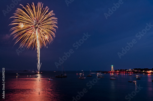 Firework Burst over Marblehead Harbor