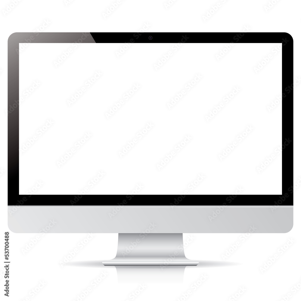 vector computer display isolated on white background vector computer display isolated on white background
