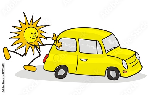 yellow car