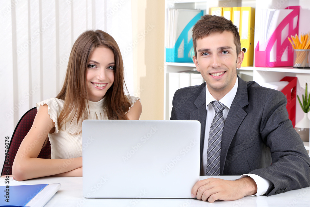 Business colleagues working together in office Business colleagues working together in office