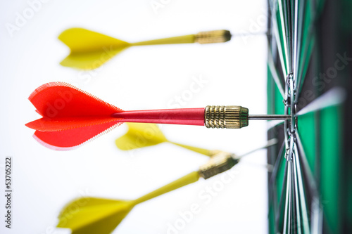 Fototapeta Naklejka Na Ścianę i Meble -  darts arrows in the target