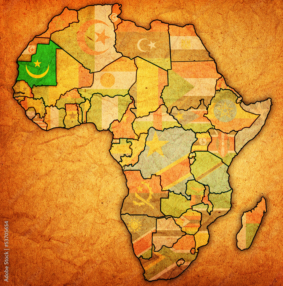 mauritania on actual map of africa mauritania on actual map of africa