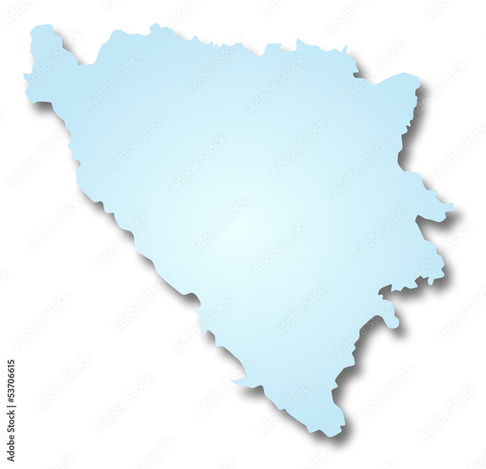 Carte de la Bosnie Herzégovine