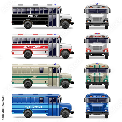 Vector special bus icons