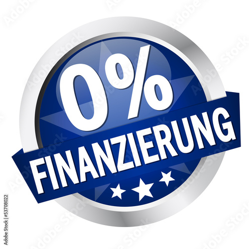 Button mit Banner " 0% FINANZIERUNG "