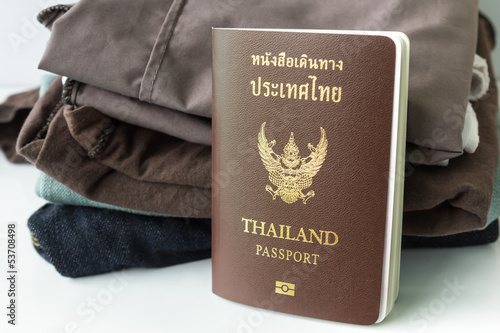 Thailand Passport and clothes photo