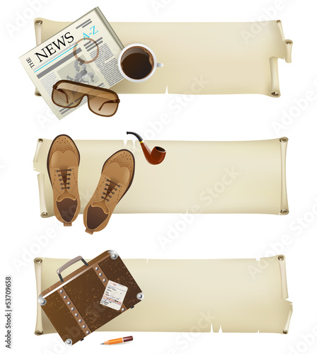 Men accessories banners