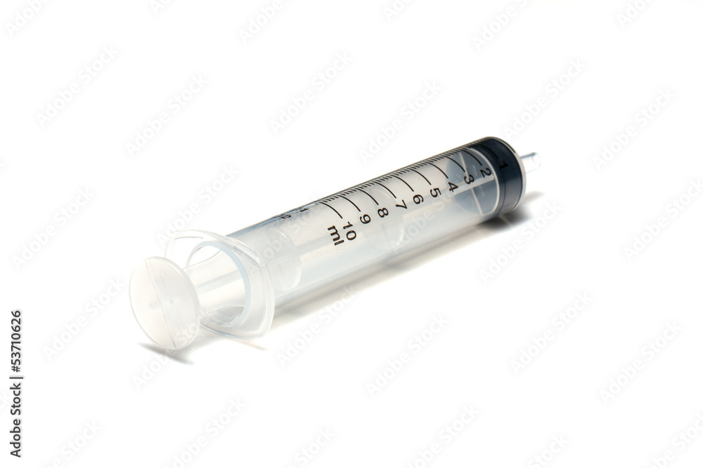 medical syringe on white background medical syringe on white background