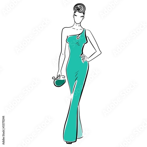 The sketch of women in different poses