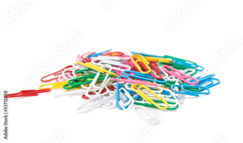 multi-colored paper clips