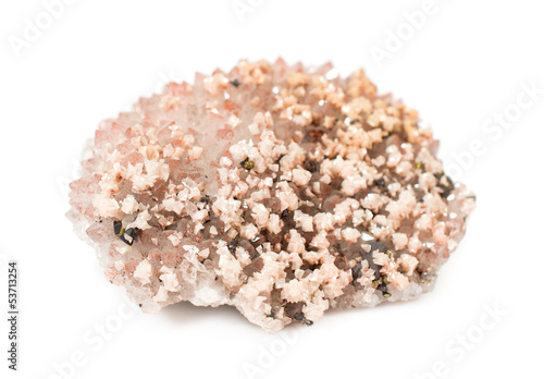 Raw ore of rose quartz crystal