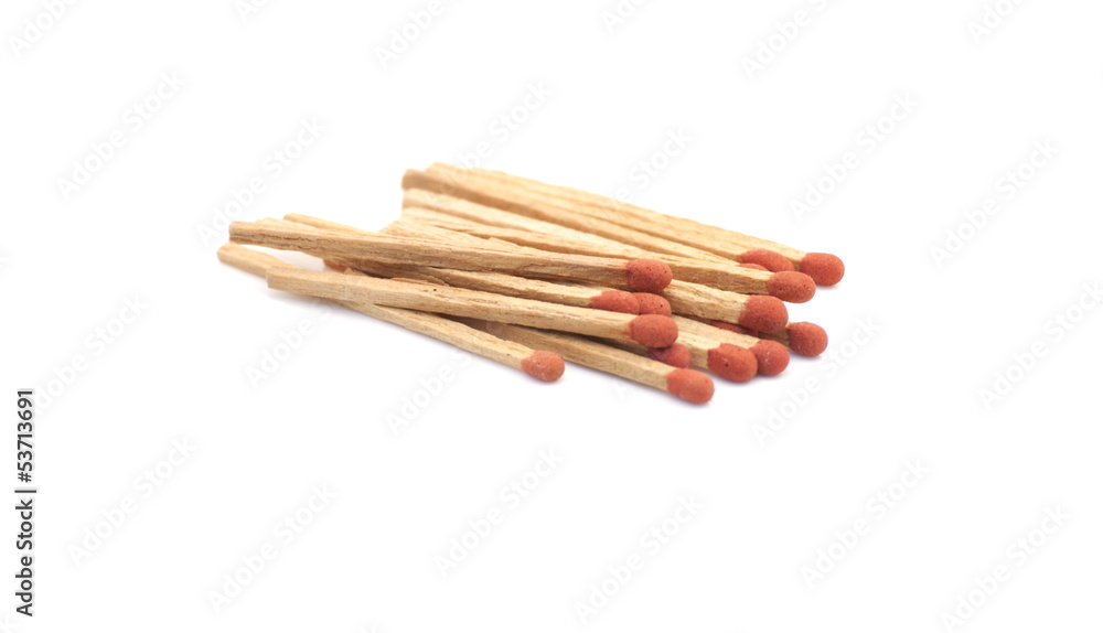 Isolated group of matchstick