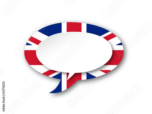 ENGLISH LANGUAGE Icon (england uk flag speech bubble button)