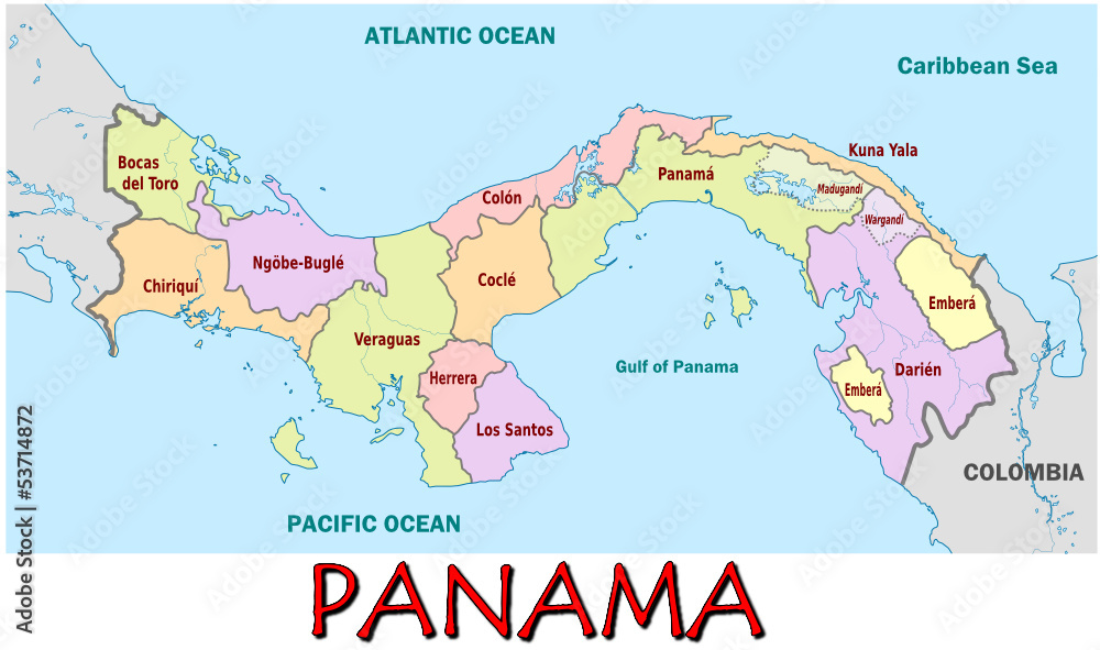 Fototapeta Panama Central America national emblem map symbol motto