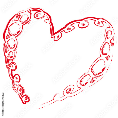 Herz gemalt, Symbol der Liebe, Hochzeit, Trauung, Heirat, Taufe