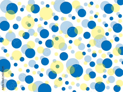 background from blue and yellow circles