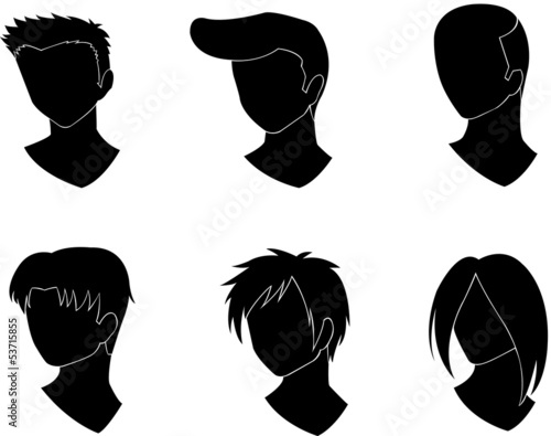 set of men’ haircut design