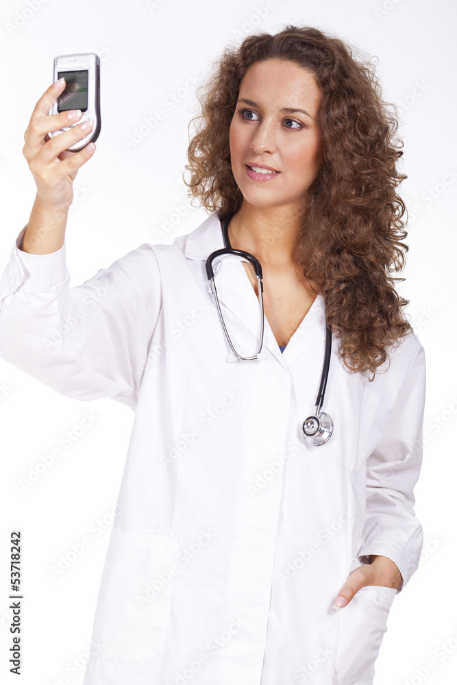 bright picture of an attractive female doctor bright picture of an attractive female doctor
