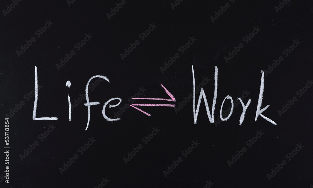life and work balance concept