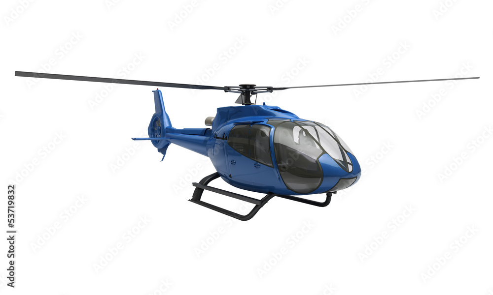 Fototapeta premium Modern helicopter isolated