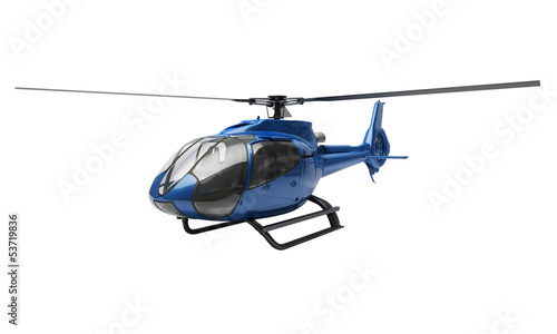 Modern helicopter isolated
