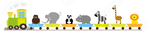 animals train - vector illustration on white bakcground #53721699