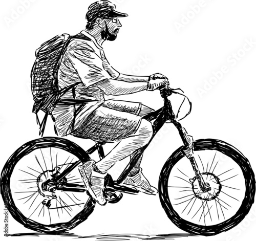 man riding a bicycle