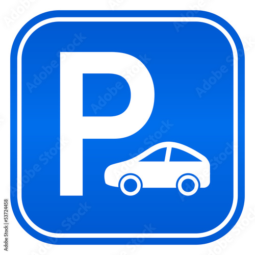Vector square parking emblem
