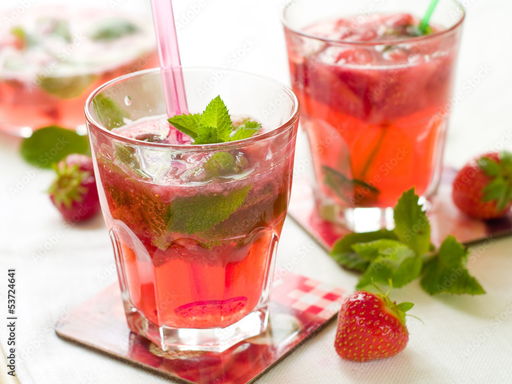 strawberry mojito or lemonade strawberry mojito or lemonade