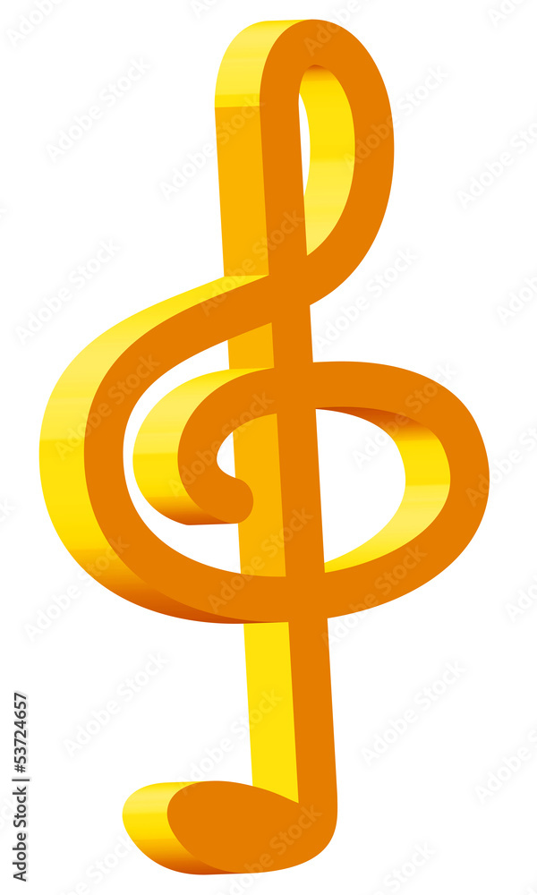 Obraz premium Treble clef