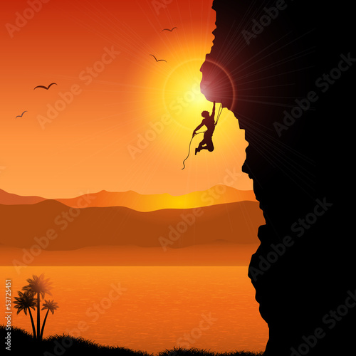 Extreme rock climber