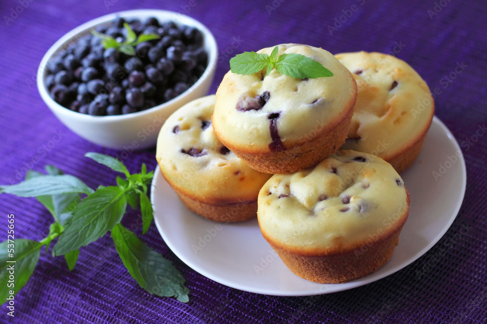 Muffins with blueberries Muffins with blueberries