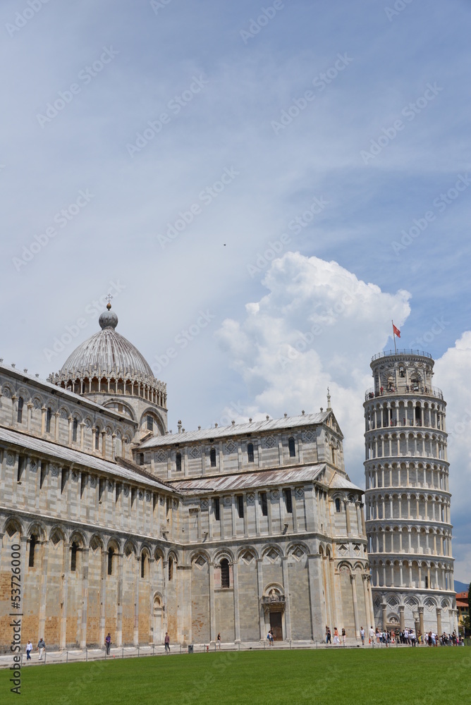 Blue sky above Pisa, Italy