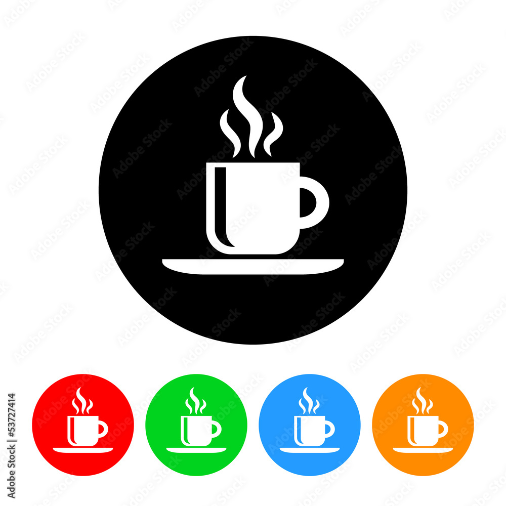 Coffee Icon with Color Variations Coffee Icon with Color Variations