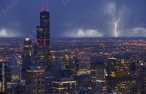 Skyline Chicago Storm