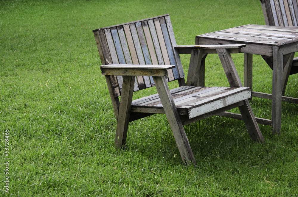 Chair in the garden.