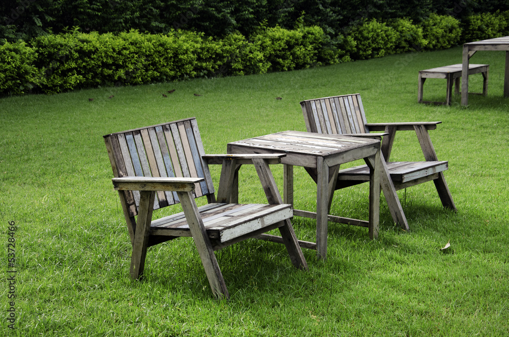 Chair in the garden.