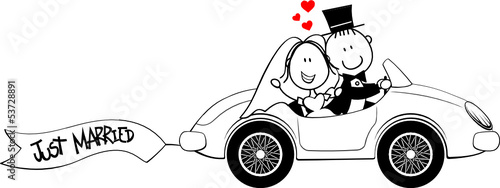 funny just married cartoon