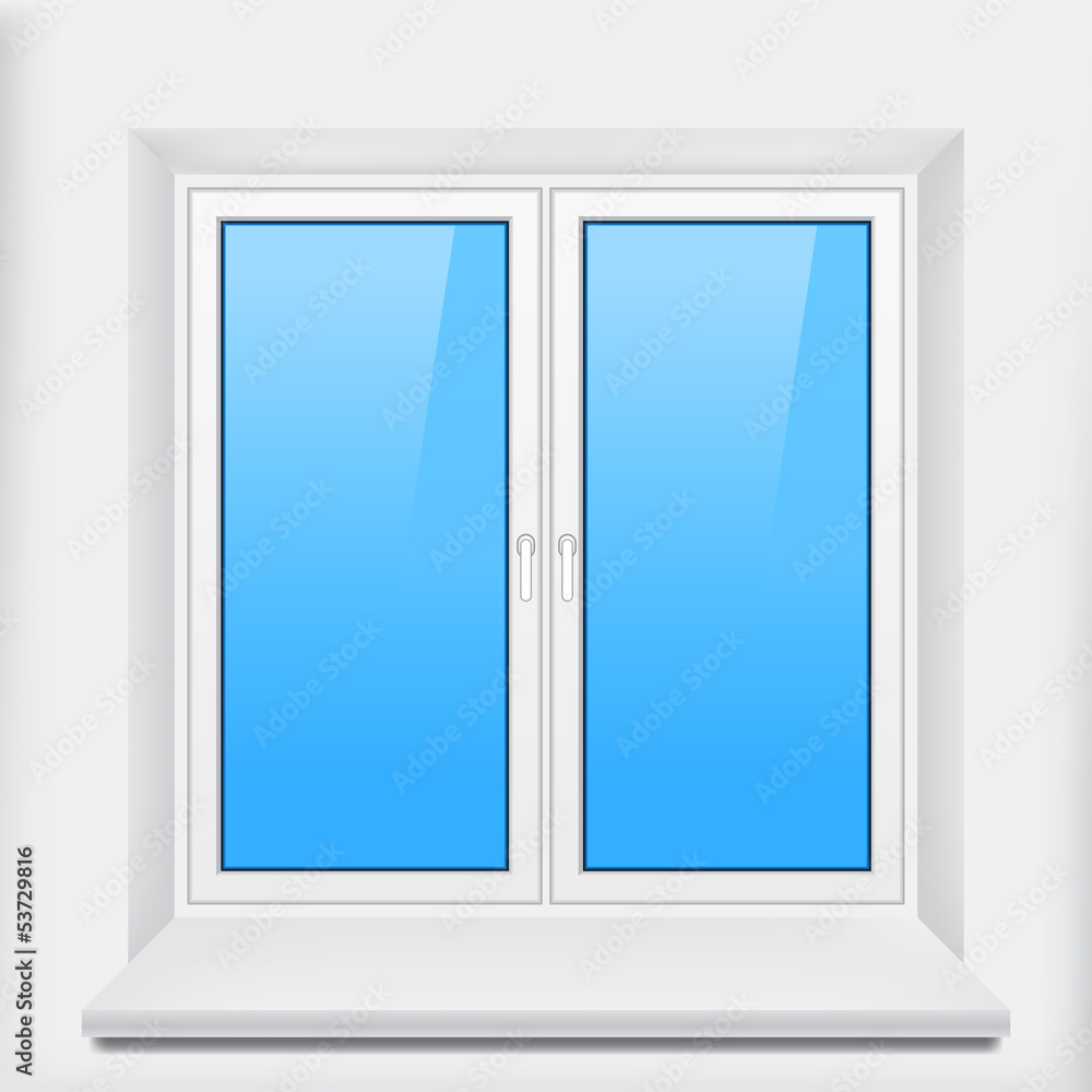 Illustration of plastic window Illustration of plastic window