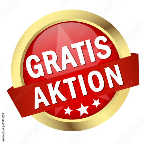 Button mit Banner " GRATIS AKTION "